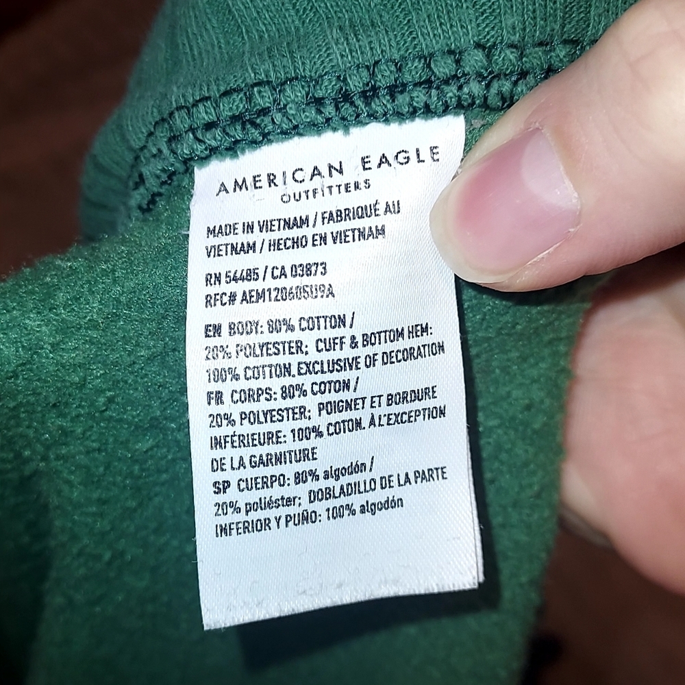 Vintage AE Green Hoodie - Picture 3 of 4